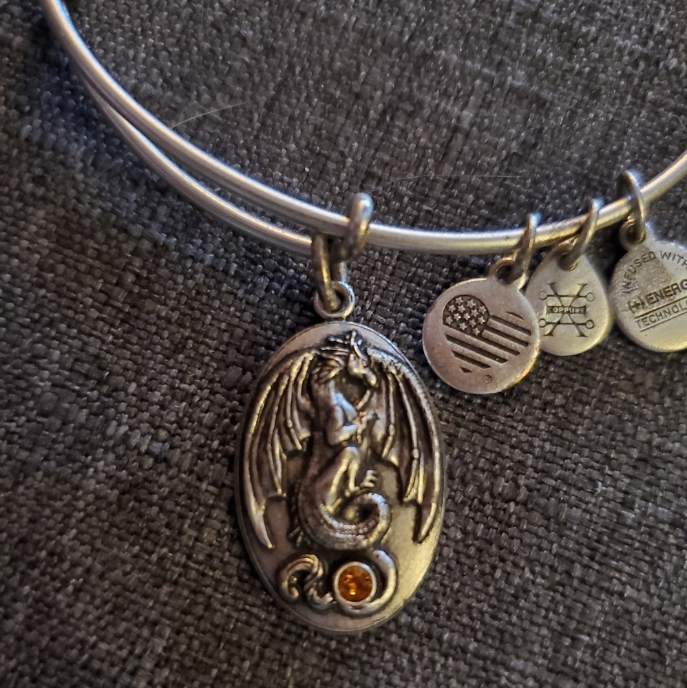 Alex and Ani dragon pendant bracelet